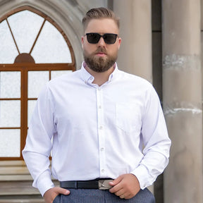 Camisa Social Manga Longa Masculina Plus Size