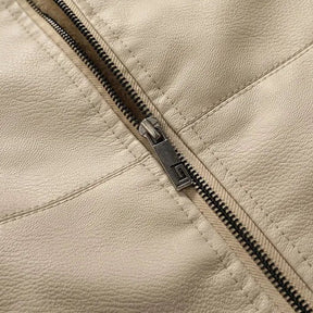 Jaqueta de Couro com Capuz Sampaio®