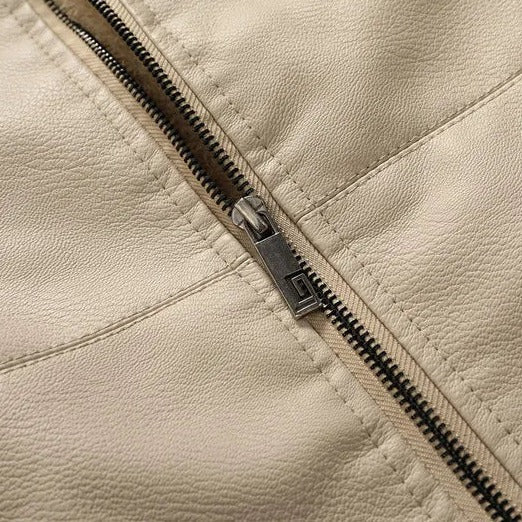 Jaqueta de Couro com Capuz Sampaio®