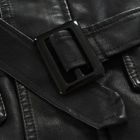 Jaqueta longa de Couro Masculina Sampaio®