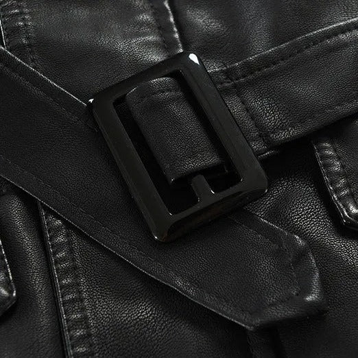 Jaqueta longa de Couro Masculina Sampaio®