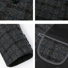 Blazer Masculino Plus Size Xadrez Grife