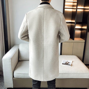 Sobretudo Masculino Abotoamento Duplo Grife