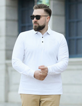 Camisa Polo Masculina Manga Longa Plus Size