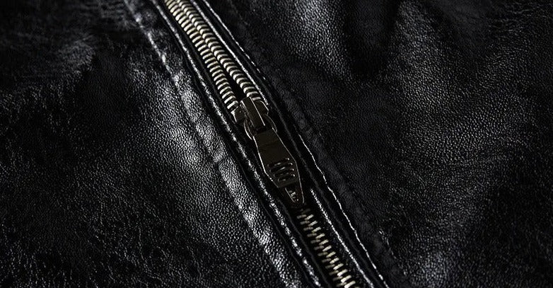 Jaqueta Masculina de Motoqueiro em Couro