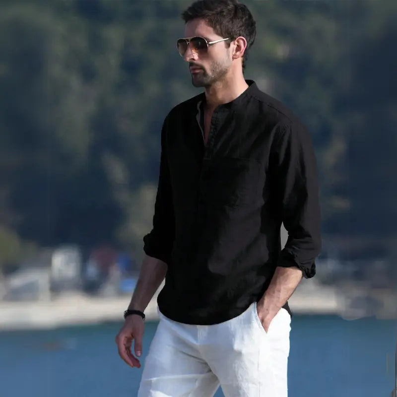 Camisa Masculina de Linho Sampaio® S1053