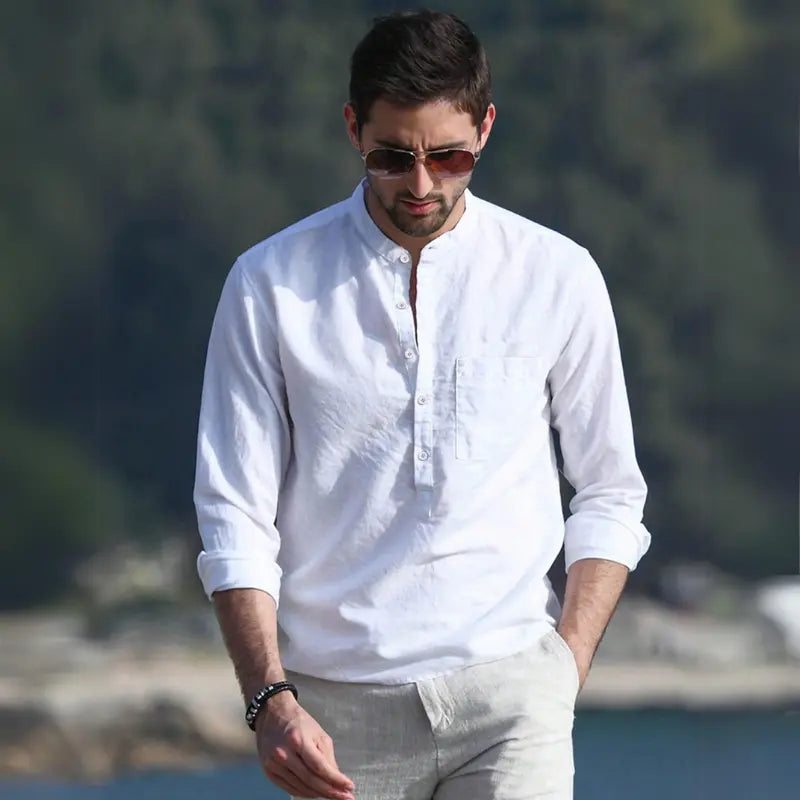 Camisa Masculina de Linho Sampaio® S1053