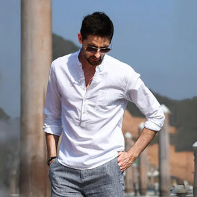 Camisa Masculina de Linho Sampaio® S1053