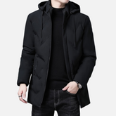 Jaqueta Masculina Longa com Capuz