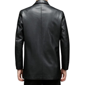 Jaqueta Longa de Couro Masculina Sampaio® S1266