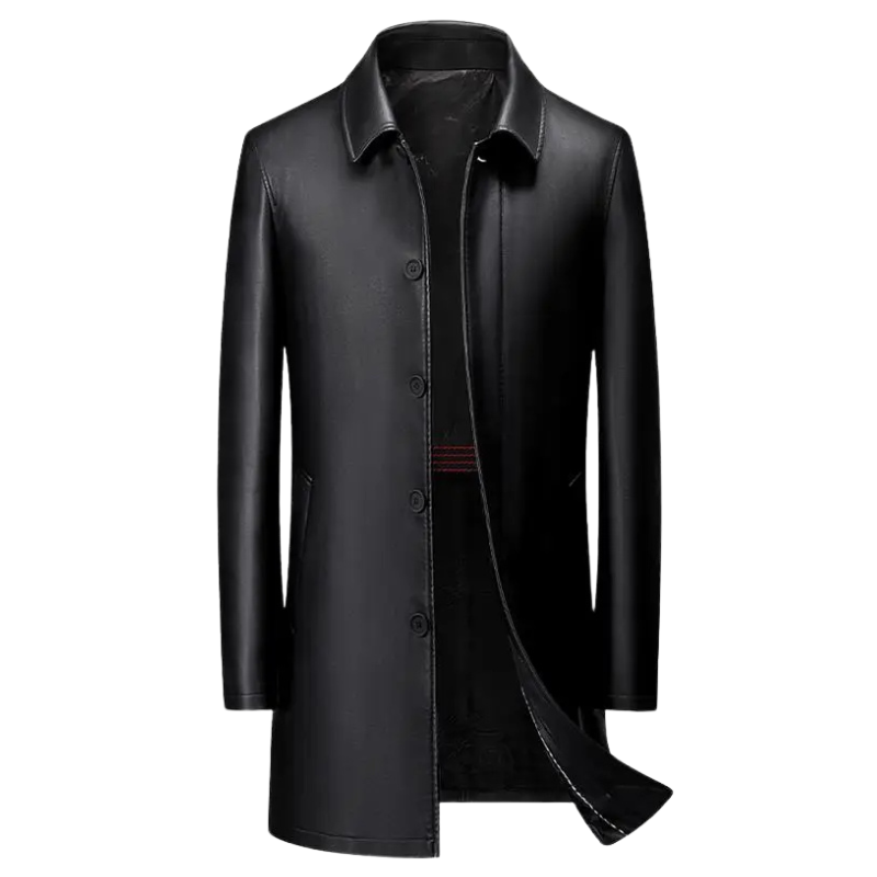 Jaqueta Longa de Couro Masculina Sampaio® S1266