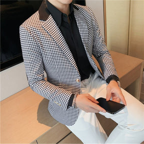 Blazer Masculino Slim Fit Xadrez Sampaio® S1036