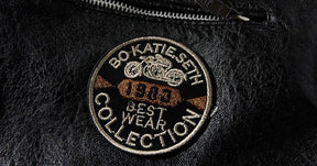 Jaqueta Masculina de Motoqueiro em Couro