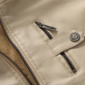 Jaqueta de Couro com Capuz Sampaio®