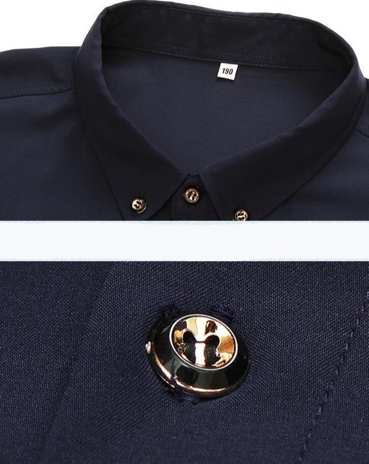 Camisa Social Manga Longa Masculina Plus Size