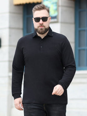 Camisa Polo Masculina Manga Longa Plus Size